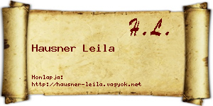 Hausner Leila névjegykártya